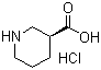 structure of CAS# 851956-01-9, (3S)-3-Piperidinecarboxylic acid hydrochloride