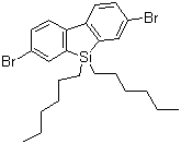 2,7-二溴-9,9'-二己基-9H-9-二苯并硅杂环戊二烯分子结构 (CAS 852138-90-0)