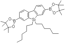CAS 登录号：852138-91-1, 9,9-二己基-9H-9-硅杂芴-2,7-双(硼酸频哪醇酯)