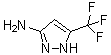 structure of CAS# 852443-61-9, 5-(Trifluoromethyl)-1H-pyrazol-3-amine