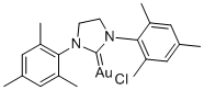 氯[1,3-双(2,4,6-三甲基苯基)-4,5-二氢咪唑-2-亚基]金(I)分子结构 (CAS 852445-82-0)