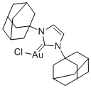 氯[1,3-双(金刚烷基)2H-咪唑-2-亚基]金(I)分子结构 (CAS 852445-88-6)