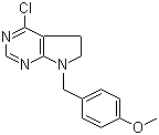 structure of CAS# 853680-76-9, 4-氯-6,7-二氢-7-[(4-甲氧基苯基)甲基]-5H-吡咯并[2,3-d]嘧啶