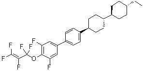 4'-[(反式,反式)-4'-乙基[1,1'-联环己烷]-4-基]-3,5-二氟-4-[(1,1,2,3,3-五氟-2-丙烯基)氧基]-1,1'-联苯分子结构 (CAS 853932-25-9)