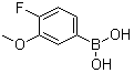 structure of CAS# 854778-31-7, 4-氟-3-甲氧基苯硼酸