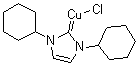 (1,3-二环己基-1,3-二氢-2H-咪唑-2-亚基)氯化铜分子结构 (CAS 855517-58-7)