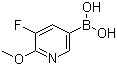 structure of CAS# 856250-60-7, 5-氟-6-甲氧基吡啶-3-硼酸