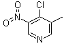 4-氯-3-甲基-5-硝基吡啶分子结构 (CAS 856834-51-0)