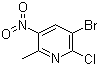 structure of CAS# 856834-95-2, 3-溴-2-氯-6-甲基-5-硝基吡啶