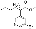 CAS 登录号：856886-54-9, 2-氨基-2-(5-溴吡啶-3-基)己酸甲酯