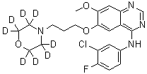 CAS # 857091-32-8, N-(3-Chloro-4-fluorophenyl)-7-methoxy-6-[3-(4-morpholinyl-2,2,3,3,5,5,6,6-d<sub>8</sub>)propoxy]-4-quinazolinamine