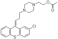 珠氯噻醇乙酸酯分子结构 (CAS 85721-05-7)