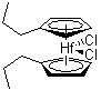 二(丙基环戊二烯基)铪二氯化物分子结构 (CAS 85722-06-1)