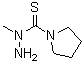 1-吡咯烷硫代羧酸 1-甲基酰肼分子结构 (CAS 85748-58-9)