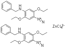 CAS # 85750-36-3, Bis[2,5-diethoxy-4-[(phenylmethyl)amino]benzenediazonium] (T-4)-tetrachlorozincate