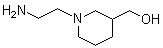 1-(2-氨基乙基)-3-哌啶甲醇分子结构 (CAS 857637-03-7)