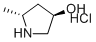 (3R,5R)-5-甲基吡咯烷-3-醇盐酸盐分子结构 (CAS 857651-11-7)