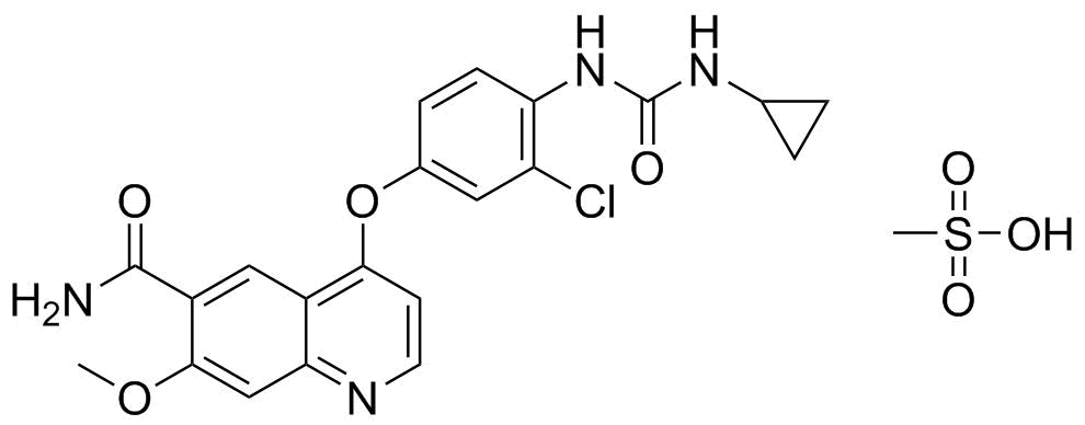 乐伐替尼甲磺酸盐分子结构 (CAS 857890-39-2)