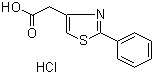 2-苯基-4-噻唑乙酸盐酸盐分子结构 (CAS 857998-13-1)