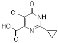 5-氯-2-环丙基-1,6-二氢-6-氧代-4-吡啶甲酸分子结构 (CAS 858956-26-0)