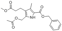 CAS # 859-38-1, Benzyl-5-(acetoxymethyl)-4-[2-(methoxycarbonyl)ethyl]-3-methylpyrrole-2--carboxylate