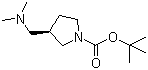 (S)-1-Boc-3-((二甲基氨基)甲基)吡咯烷分子结构 (CAS 859213-51-7)