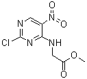N-(2-氯-5-硝基-4-嘧啶基)甘氨酸甲酯分子结构 (CAS 859307-58-7)