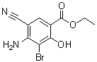 structure of CAS# 85946-11-8, 4-氨基-3-溴-5-氰基-2-羟基苯甲酸乙酯