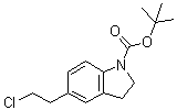 structure of CAS# 860024-94-8, 5-(2-氯乙基)-2,3-二氢吲哚-1-羧酸叔丁酯