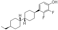4-[(反式,反式)-4'-乙基[1,1'-联环己烷]-4-基]-2,3-二氟苯酚分子结构 (CAS 860296-36-2)