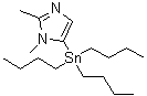 structure of CAS# 86051-75-4, 1,2-Dimethyl-5-(tributylstannyl)-1H-imidazole
