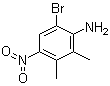 6-溴-2,3-二甲基-4-硝基苯胺分子结构 (CAS 860570-23-6)