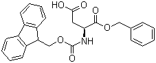 structure of CAS# 86060-83-5, Fmoc-L-天冬氨酸-1-苄酯