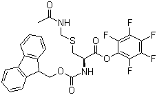 N-芴甲氧羰基-S-乙酰胺基甲基-L-半胱氨酸五氟苯酯分子结构 (CAS 86060-96-0)