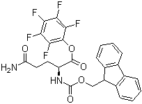 N-芴甲氧羰基-L-谷氨酰胺五氟苯基酯分子结构 (CAS 86061-00-9)