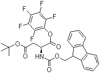 N-芴甲氧羰基-beta-叔丁基-L-天冬氨酸五氟苯酯分子结构 (CAS 86061-01-0)