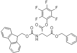 N-[(9H-芴-9-基甲氧基)羰基]-L-天冬氨酸 1-(五氟苯基) 4-(苄基)酯分子结构 (CAS 86061-03-2)