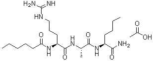 CAS # 860627-90-3, N2-(1-Oxohexyl)-L-arginyl-L-alanyl-L-Norleucinamide monoacetate