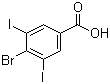 4-溴-3,5-二碘苯甲酸分子结构 (CAS 861117-99-9)