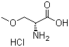 (R)-2-氨基-3-甲氧基丙酸盐酸盐分子结构 (CAS 86118-10-7)