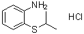 structure of CAS# 861343-73-9, 2-Isopropylthioaniline hydrochloride