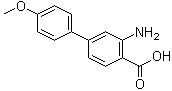 structure of CAS# 861389-74-4, 3-Amino-4'-methoxy[1,1'-biphenyl]-4-carboxylic acid