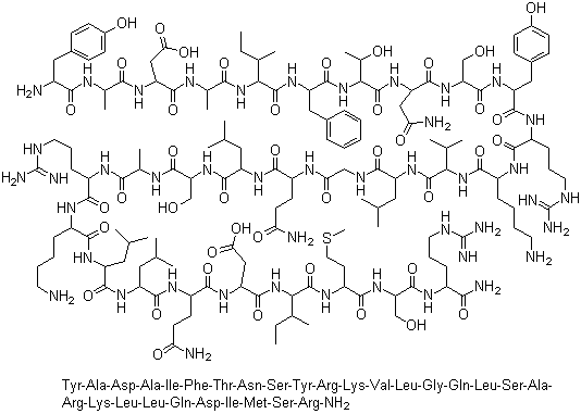 舍莫瑞林分子结构 (CAS 86168-78-7)