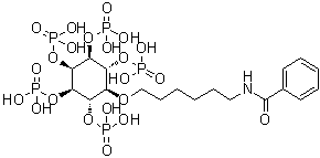 5-O-[6-(苯甲酰基氨基)己基]-D-myo-肌醇-1,2,3,4,6-五磷酸酯分子结构 (CAS 861922-14-7)