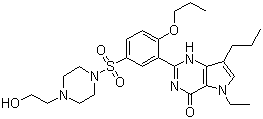 CAS # 862189-95-5, Mirodenafil, 5-Ethyl-3,5-dihydro-2-[5-[[4-(2-hydroxyethyl)-1-piperazinyl]sulfonyl]-2-propoxyphenyl]-7-propyl-4H-pyrrolo[3,2-d]pyrimidin-4-one