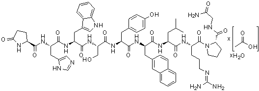 那法瑞林乙酸盐水合物分子结构 (CAS 86220-42-0)