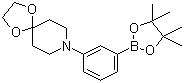 structure of CAS# 862261-25-4, 3-(1,4-Dioxa-8-azaspiro[4.5]decan-8-yl)phenylboronic acid pinacol ester