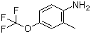 structure of CAS# 86256-59-9, 2-Methyl-4-(trifluoromethoxy)aniline
