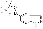 1H-吲唑-5-硼酸频哪醇酯分子结构 (CAS 862723-42-0)