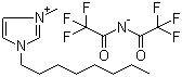 1-辛基-3-甲基咪唑鎓双(2,2,2-三氟乙酰基)亚胺盐分子结构 (CAS 862731-66-6)
